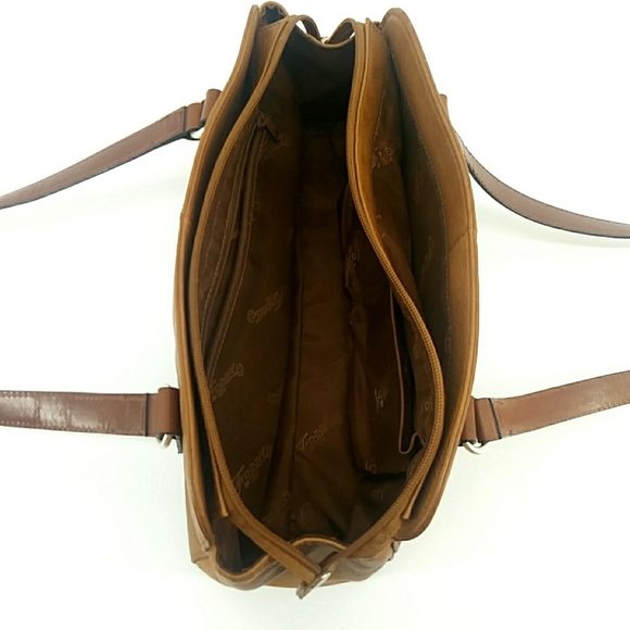 Vintage Fossil Genuine Leather Camel Shoulder Bag - Picture 9 of 14